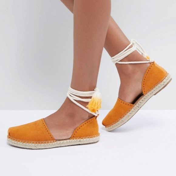 toms suede tie leg espadrilles